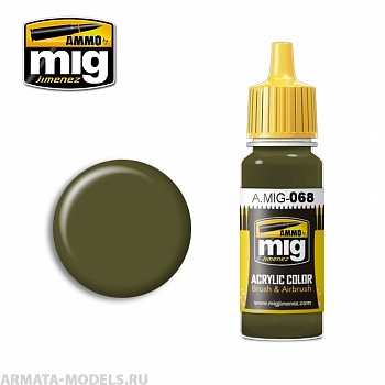 AMIG0068 Ammo Mig Акриловая краска IDF GREEN 17 мл