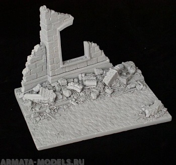 LW35002 small european rubble resin diorama base