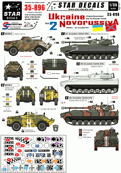 35-896SD Ukraine and Novorussiya # 2. BRDM-2 and 2S1 Gvozdika SPG
