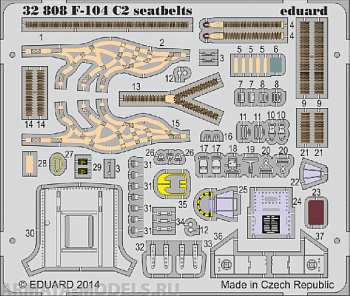 32808ED  Фототравление F-104 C2 Seatbelts 1/32