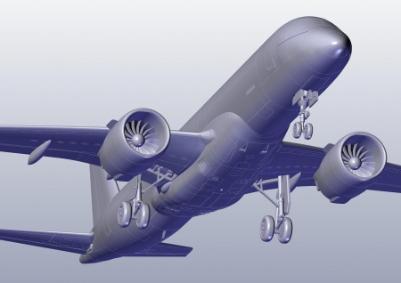 ЕЕ144152_3 Авиалайнер EMB 190E2 WIDEROE Восточный экспресс