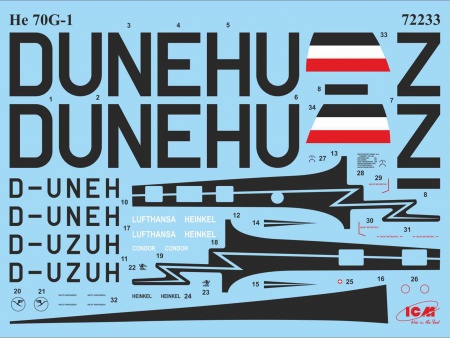 72233 He 70G-1 Германский пассажирский самолет ICM
