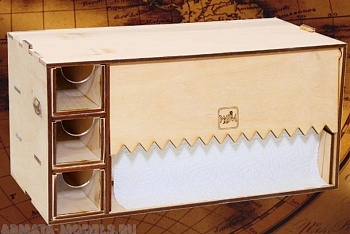 Модуль-бокс под бумажное полотенце, рулон 220 мм, с тремя ящичками