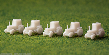 020-TRR-250 Модели колесных тракторов  М 1:250 (Набор 5 штук)