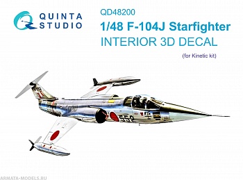 QD48200 3D Декаль интерьера кабины F-104J (Kinetic)