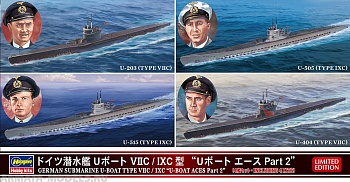30040 Подлодка GERMAN SUBMARINE U-BOAT TYPE VIIC/IXC  (Four kits in the box)