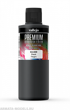 V-63020 Черный. Краска акрил-уретановая Vallejo Premium
