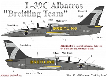 UR48155 Декали для L-39C Albatros Breitling Team