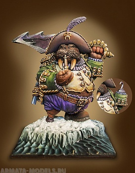 СM-P05 Декоративная фигурка из смолы;Капитан Морж (Captain Walrus)